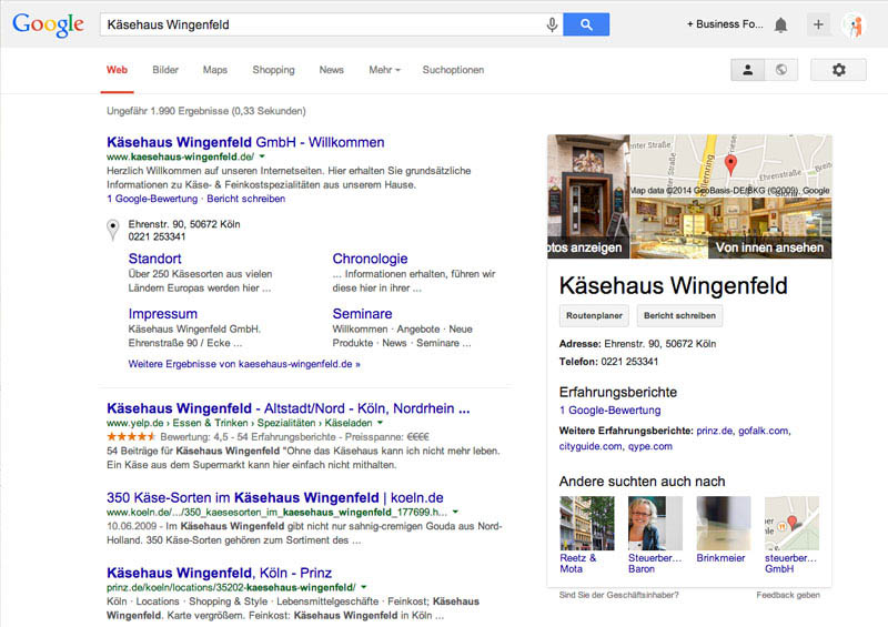Einbindung Google Business View