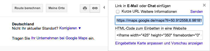 Einbindung Google Business View